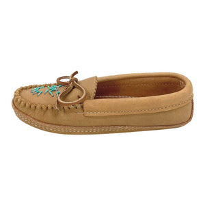 Women's Moose Hide Leather Beaded Moccasins