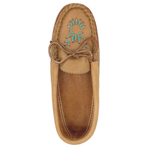 Women's Moose Hide Leather Beaded Moccasins