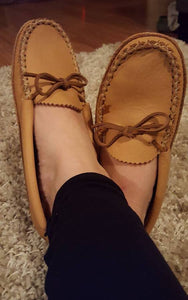 Women's Moose Hide Leather Moccasins