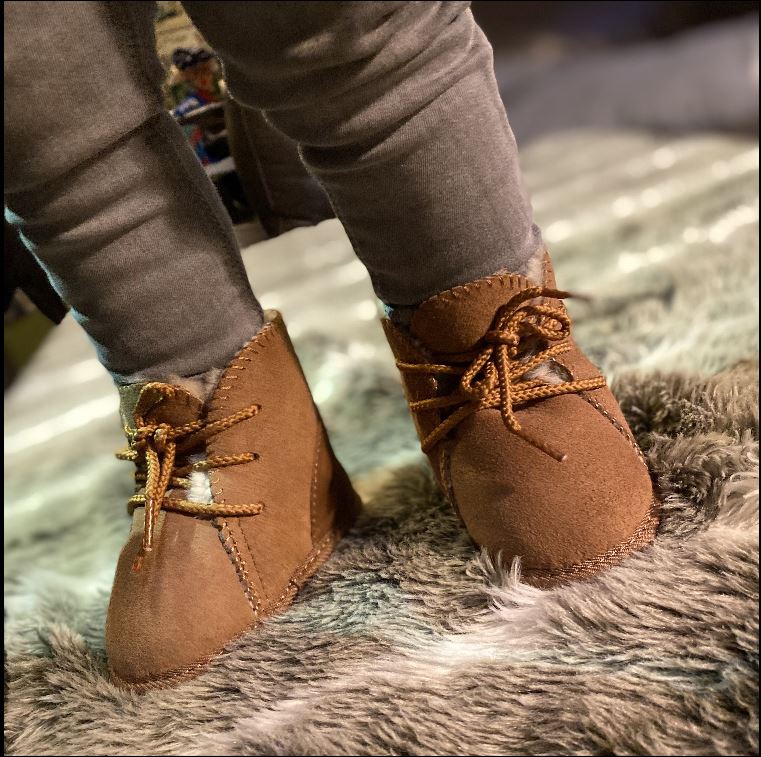 Baby Booties for Infants Toddlers Soft Sole Sheepskin Lined