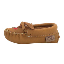 Baby & Children's Moose Hide Leather Maple Leaf Moccasins (Final Clearance)