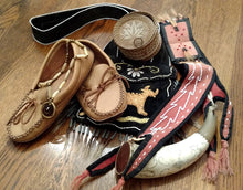 Men's Earthing Moccasins Moose Hide with Heavy Oil Tan Soles