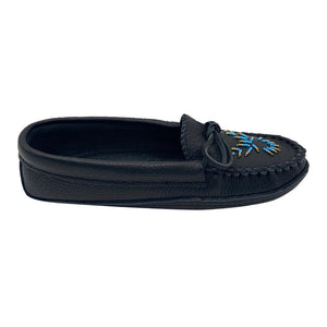 Women's Moose Hide Leather Beaded Moccasins