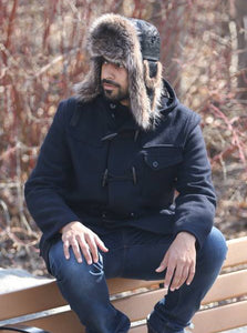 Coyote Fur Aviator Hat (Clearance Size 2XL only)