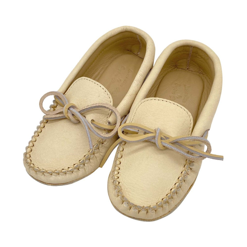 Women's Genuine Caribou Leather Double Soft Sole Moccasin Slippers
