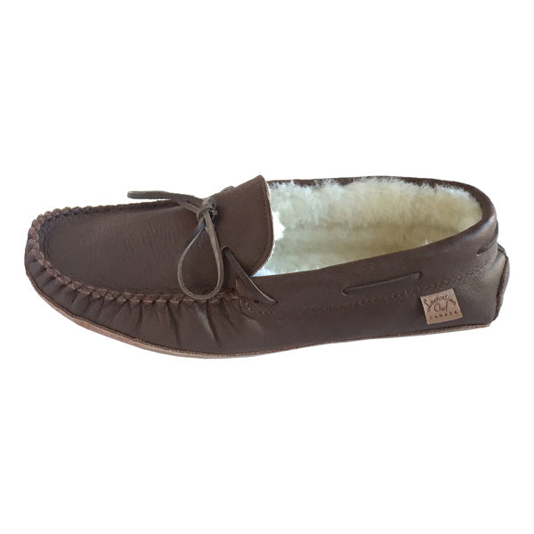 Sheepskin Moccasin Mens Leather Moccasin Slippers Soft Sole