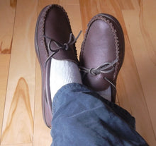 Men's Earthing Moccasin Shoes Fudge Moose Hide