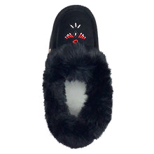Men's Rabbit Fur Thunderbird Beaded Crepe Sole Moccasins