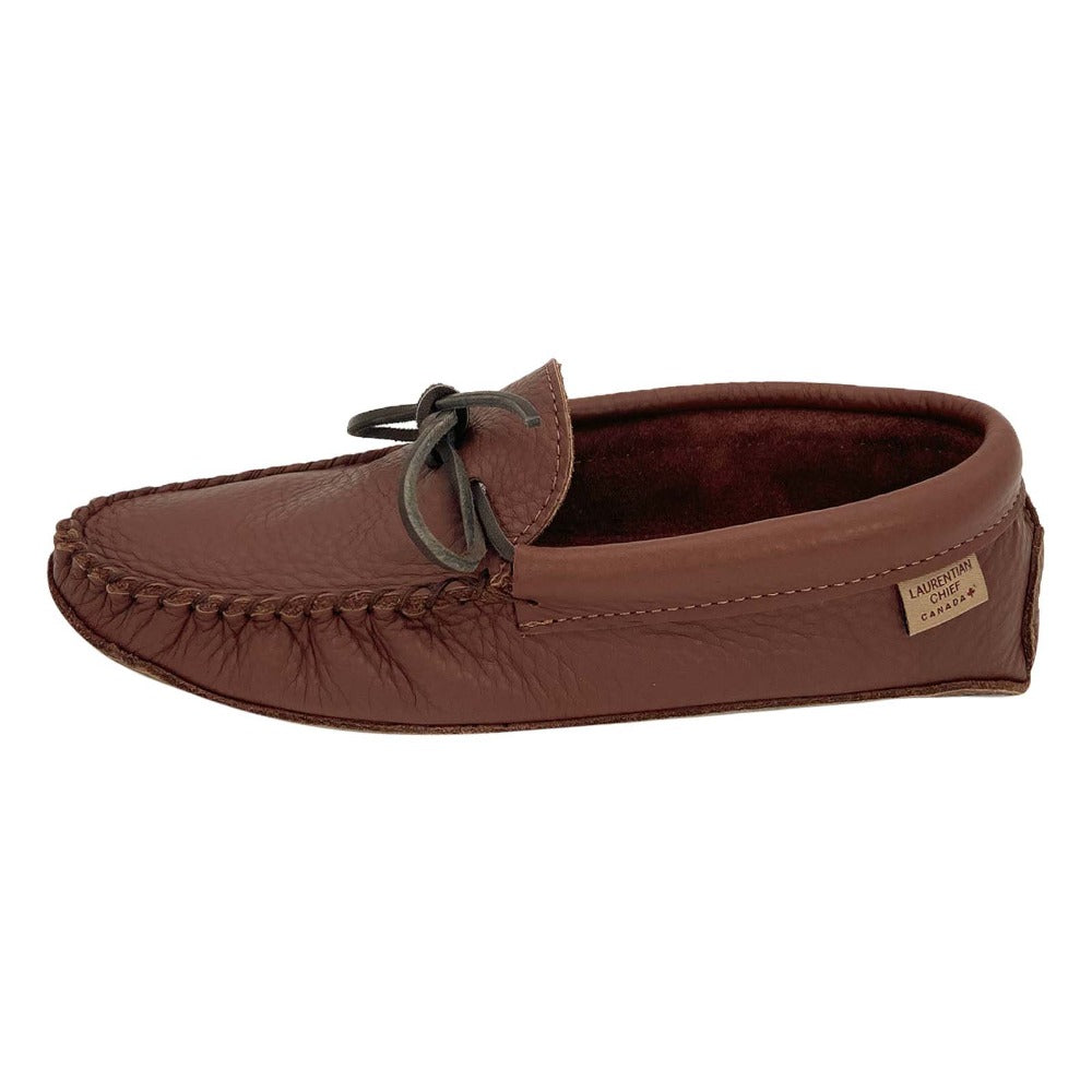 Men's Laurentian Chief Genuine Leather Indoor Moccasins Slippers