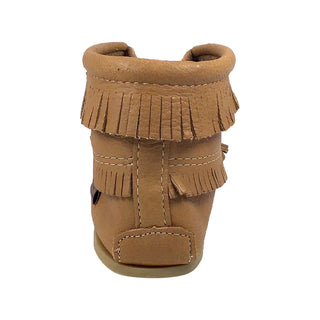 Women's Apache Cork Leather Moccasin Boots (Final Clearance - Size 5 & 6 ONLY)