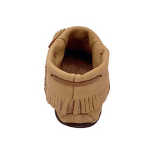 Women's Maple Moose Hide Fringed Moccasin Shoes