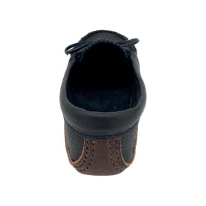 Women's Earthing Moccasins Moose Hide with Heavy Oil Tan Soles