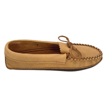 Women's Earthing Moccasins Moose Hide with Heavy Oil Tan Soles