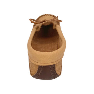 Women's Earthing Moccasins Moose Hide with Heavy Oil Tan Soles
