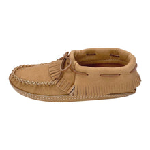Women's Earthing Moccasins Moose Hide Fringed Soft Sole