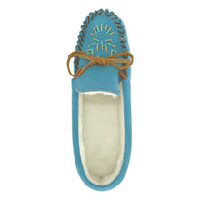 Women's Fleece Lined Beaded Suede Moccasins