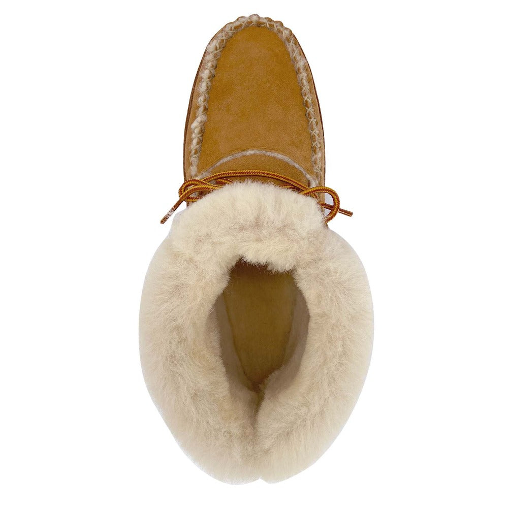 Woman's Mahogany Mink Slippers with Sheepskin lining