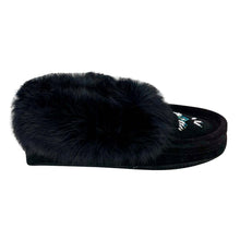Women's Rabbit Fur Thunderbird Beaded Moccasins