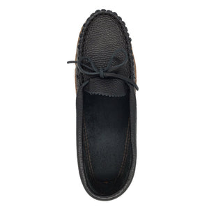 Women's Earthing Moccasins Moose Hide with Heavy Oil Tan Soles
