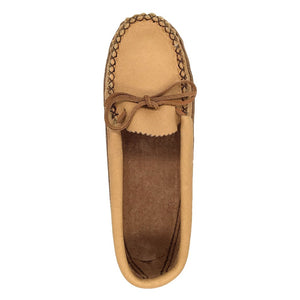 Women's Earthing Moccasins Moose Hide with Heavy Oil Tan Soles
