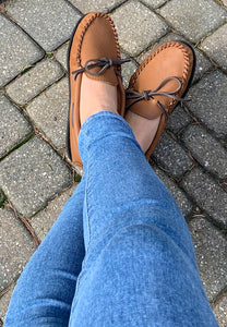 Women's Elk Hide Leather Moccasin Shoes