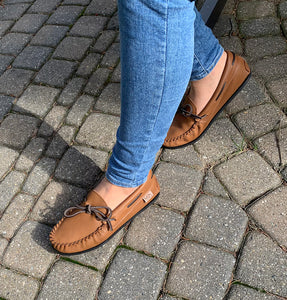 Women's Elk Hide Leather Moccasin Shoes