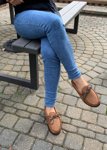 Women's Elk Hide Leather Moccasin Shoes