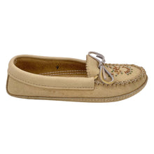 Women's Moose Hide Leather Beaded Moccasins